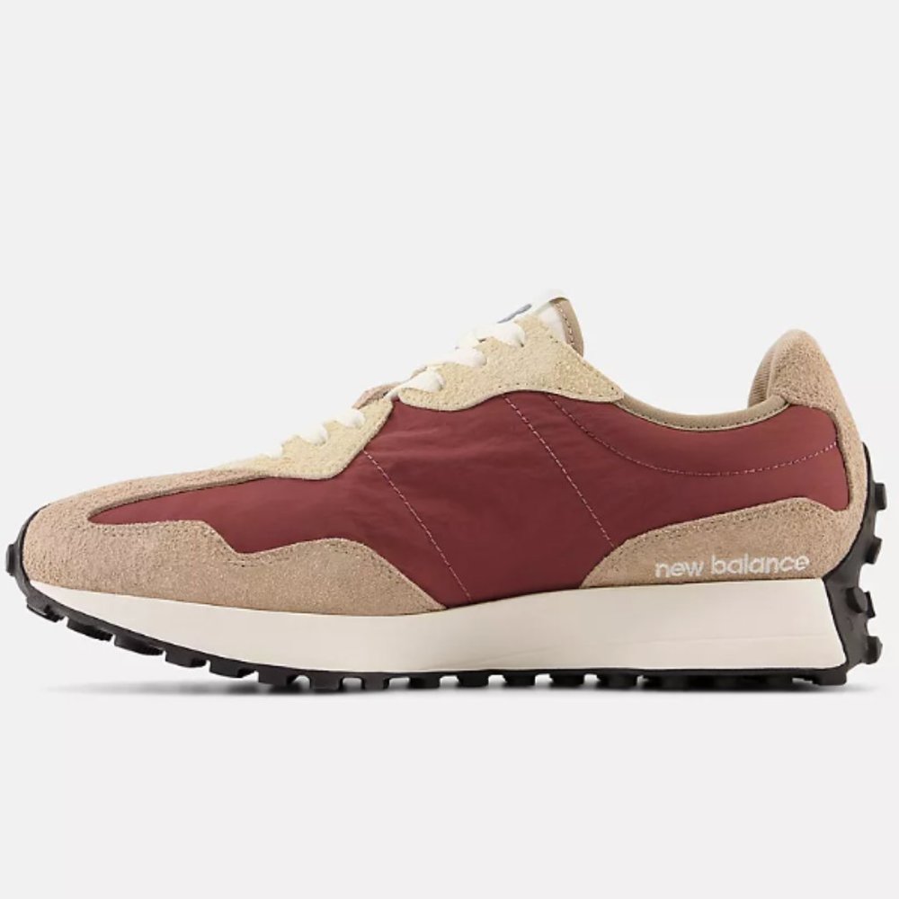 New Balance 327 Women 12/M10.5 Unisex Casual Sneakers Shoes Driftwood Burgundy - Picture 4 of 13